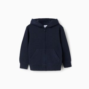 Chaqueta Capucha Bolsillos Azul Oscuro Zippy