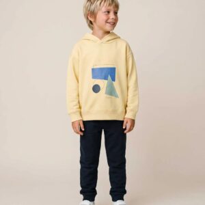 Sudadera Y Pantalón Perchados Estampado Amarillo/Azul Zippy