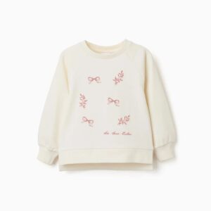 Sudadera Estampado En Relieve Arts Blanco/Rosa Zippy
