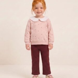 Conjunto Sudadera Y Pantalón Algodón Rosa/Marrón Zippy