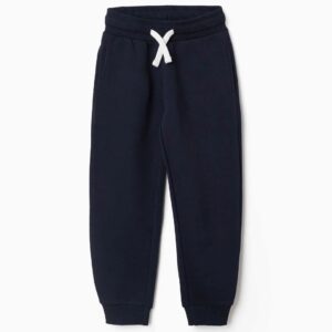 Pantalón Chándal Ajustado Felpa Cordón Azul Marino Zippy
