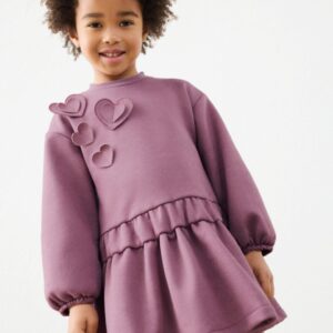 Vestido Felpa Corazones Violeta Mayoral