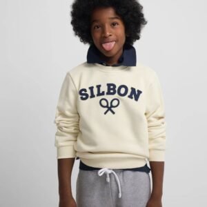 Sudadera Kids Raqueta Media Crema Silbon