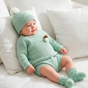 Conjunto 4 Piezas Culotte, Gorro y Patucos "CUCO LEAF TWILL"