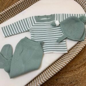 Conjunto 3 Piezas Links Menguado Rayas - 00 meses